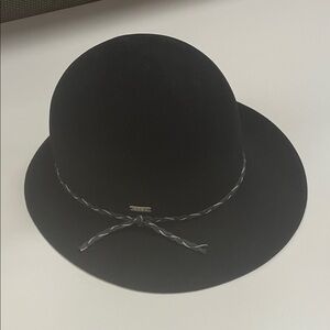 Coal Womens Elegant Black Wool Hat with Braided Band NWOT